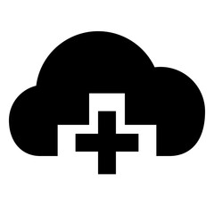 cloud computing solid icon