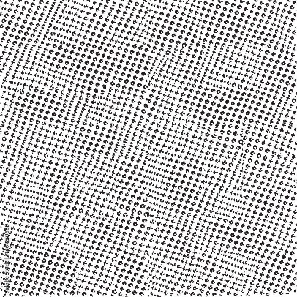 Aufkleber a dense repeating of small black dots against a white background creates an illusion of depth and mo