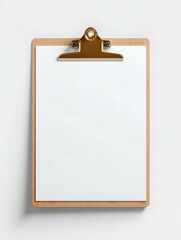 A sleek clipboard like a blank canvas ready for your masterpiece.