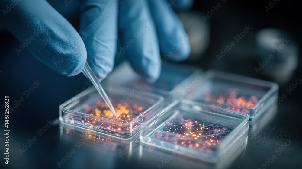 Poster bioprinting tissue samples with intricate cellular structures in a biotech lab setting