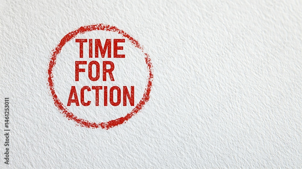 Poster a red stamp with the words 