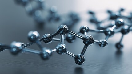 Scientific research focuses on molecular structures showcasing the interconnectedness of atoms. This intricate arrangement highlights the foundation of chemical reactions and innovations