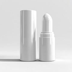 Glossy White Lipstick And Cap Beauty Product Close Up Shot High Resolution Images