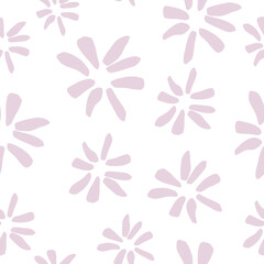 Hand drawn floral pattern design, seamless abstract floral pattern