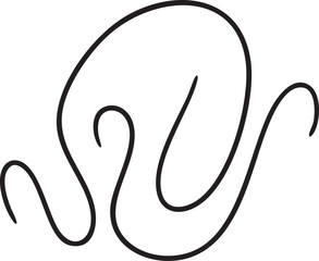 A continuous flowing gracefully curves and spirals upwards.