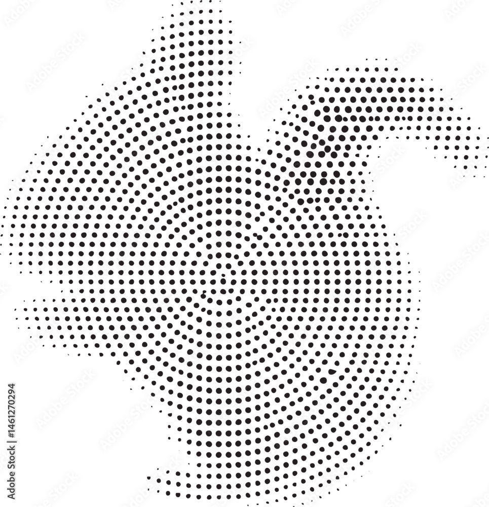 Poster a swirling monochrome of densely packed circular dots creates a dynamic and mesmerizing visual effec