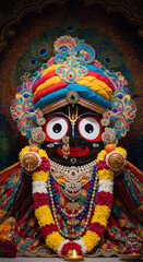 Fototapeta premium Majestic Jagannath Deity in Ornate Attire