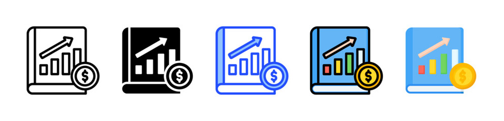 Financial Literacy Icon Collection With Multiple Styles