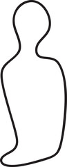 Obraz premium A solitary figure sits in a meditative posture.