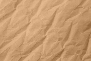 Abstract wrinkled brown crumpled paper texture background