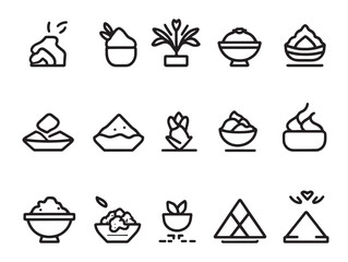 Hand Drawn Couscous Food Line Art Illustration Collection