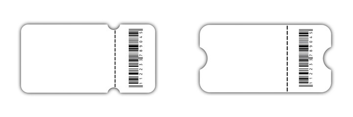Blank Ticket Templates with Barcode