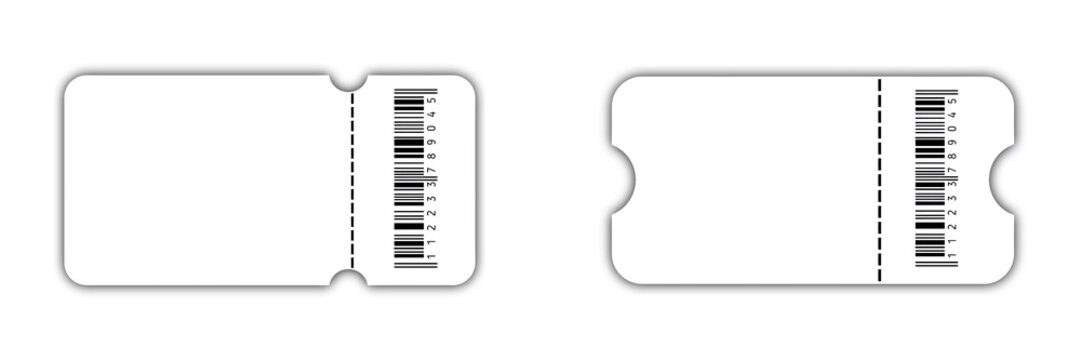 Blank Ticket Templates with Barcode