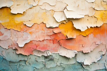 Obraz premium Colorful, peeling paint layered texture background.