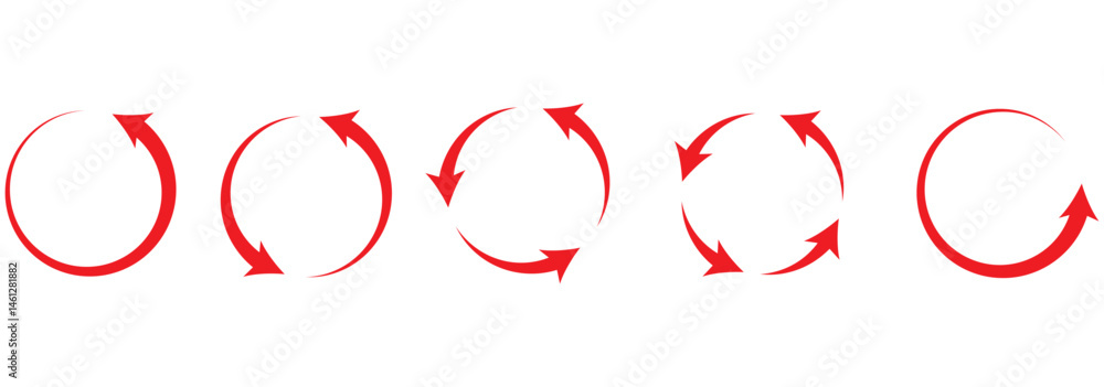 Poster circle arrow vector, icon set. set of black arrows vector isolated on white background. flat style i