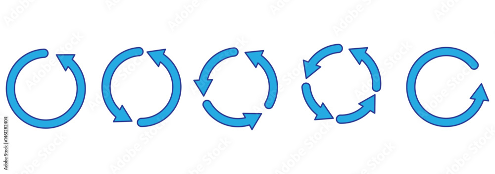 Poster circle arrow vector, icon set. set of black arrows vector isolated on white background. flat style i
