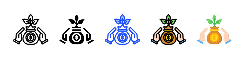 Investment Wealth Icon Collection With Multiple Styles