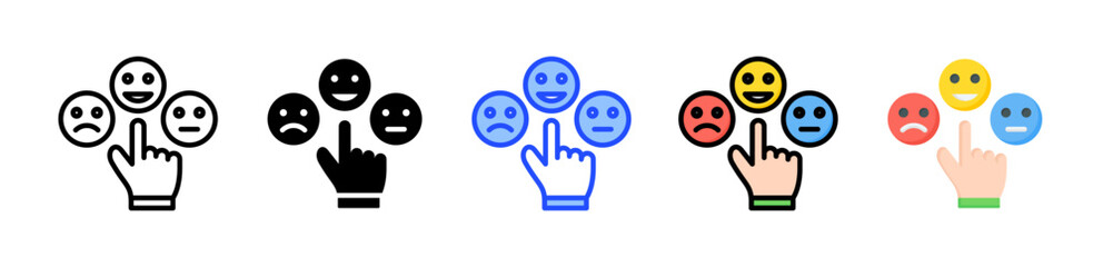 Satisfaction Survey Icon Collection With Multiple Styles
