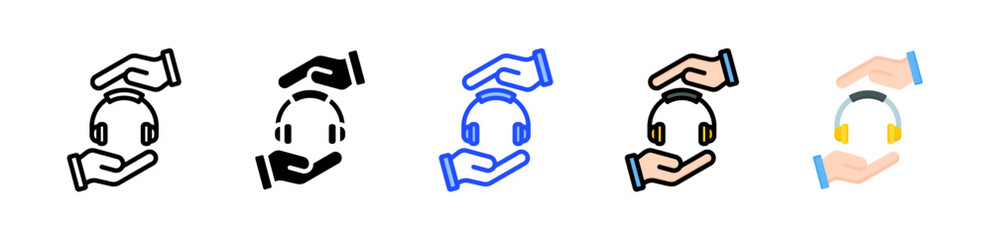 Friendly Support Icon Collection With Multiple Styles