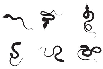 snake graphic icon snake black silhouette isolate vector . 