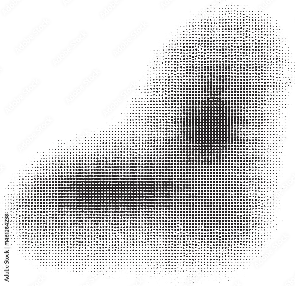 Poster a dark textured shape emerges from a white background creating an abstract form.
