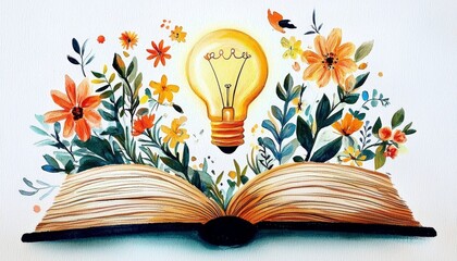 The interplay of nature and inspiration in a book design.