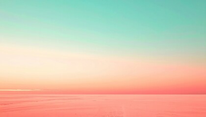 Obraz premium Serene sunset over calm sea coastal horizon landscape photography tranquil environment panoramic view nature peace