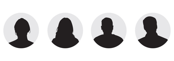 avatar icon. profile icons set. male and female avatars vector icon set illustration isolated on white background. 