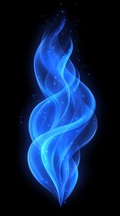 Naklejka premium Abstract illustration of swirling, luminous blue energy.