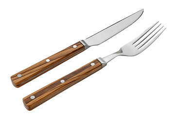 Fototapeta premium cutlery knife and fork isolated on white background PNG