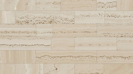 Fototapeta premium Beige Travertine Tile Seamless Texture Background