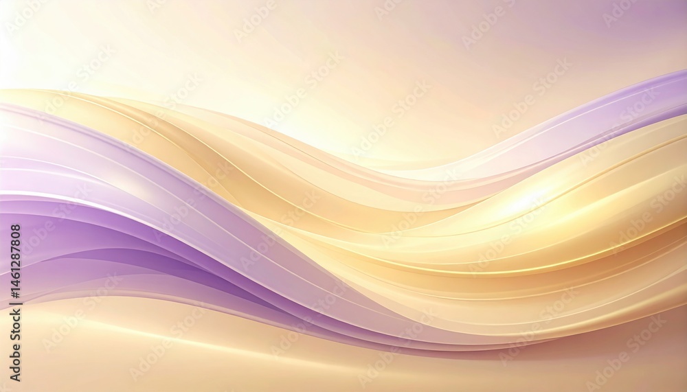 Aufkleber fluid motion abstract waves digital art background soft colors smooth gradients modern design