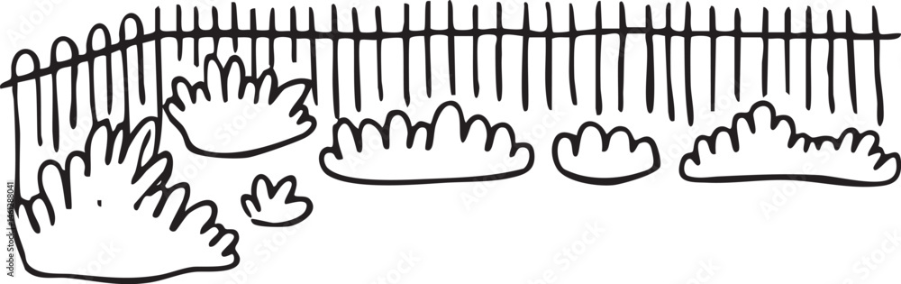 Poster a stylized drawing depicts a row of textured rounded shapes resembling waves or dunes.