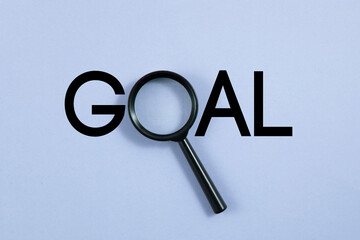 magnifying glass with word