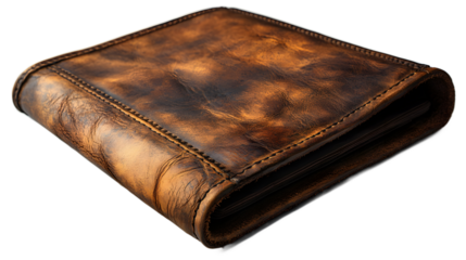 Leather desk pad on transparent background, high quality photo of office accessory for workspace organization and professional business environments