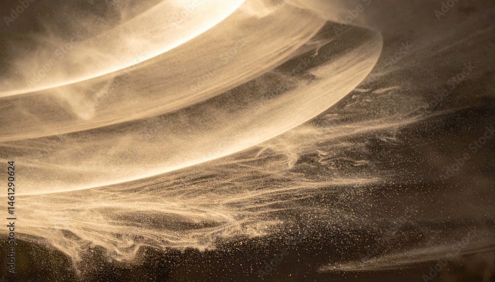 Aufkleber dynamic swirling patterns of dust in a sunlit room abstract photography indoor environment close-up 
