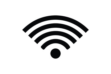 Wifi wireless internet signal icon silhouette