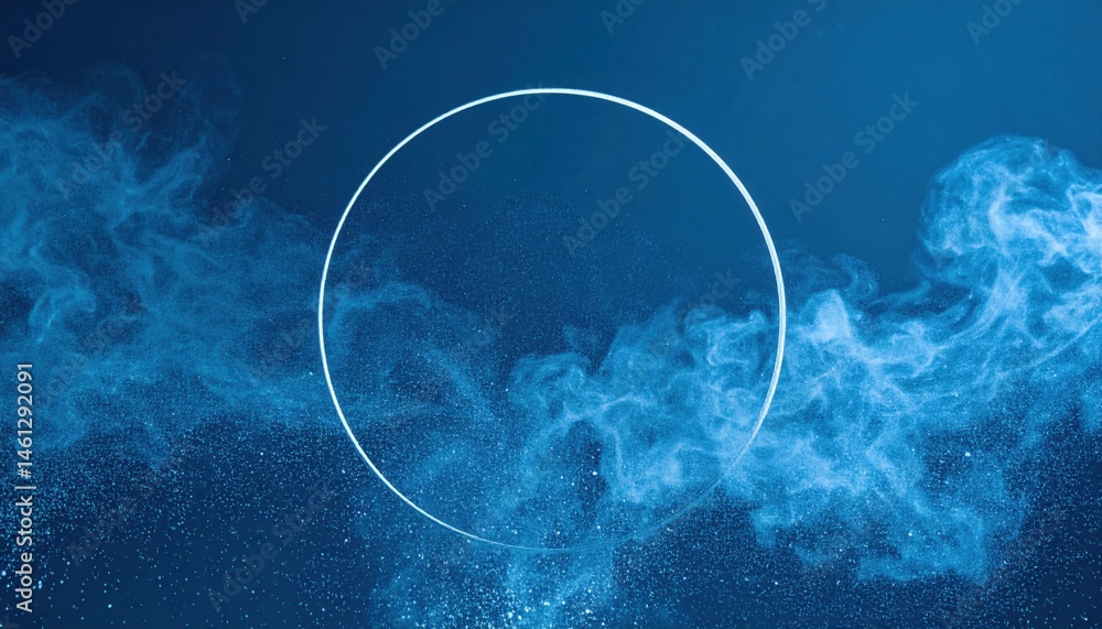 Poster dynamic water flow action abstract design digital art blue environment close-up view creativity and 