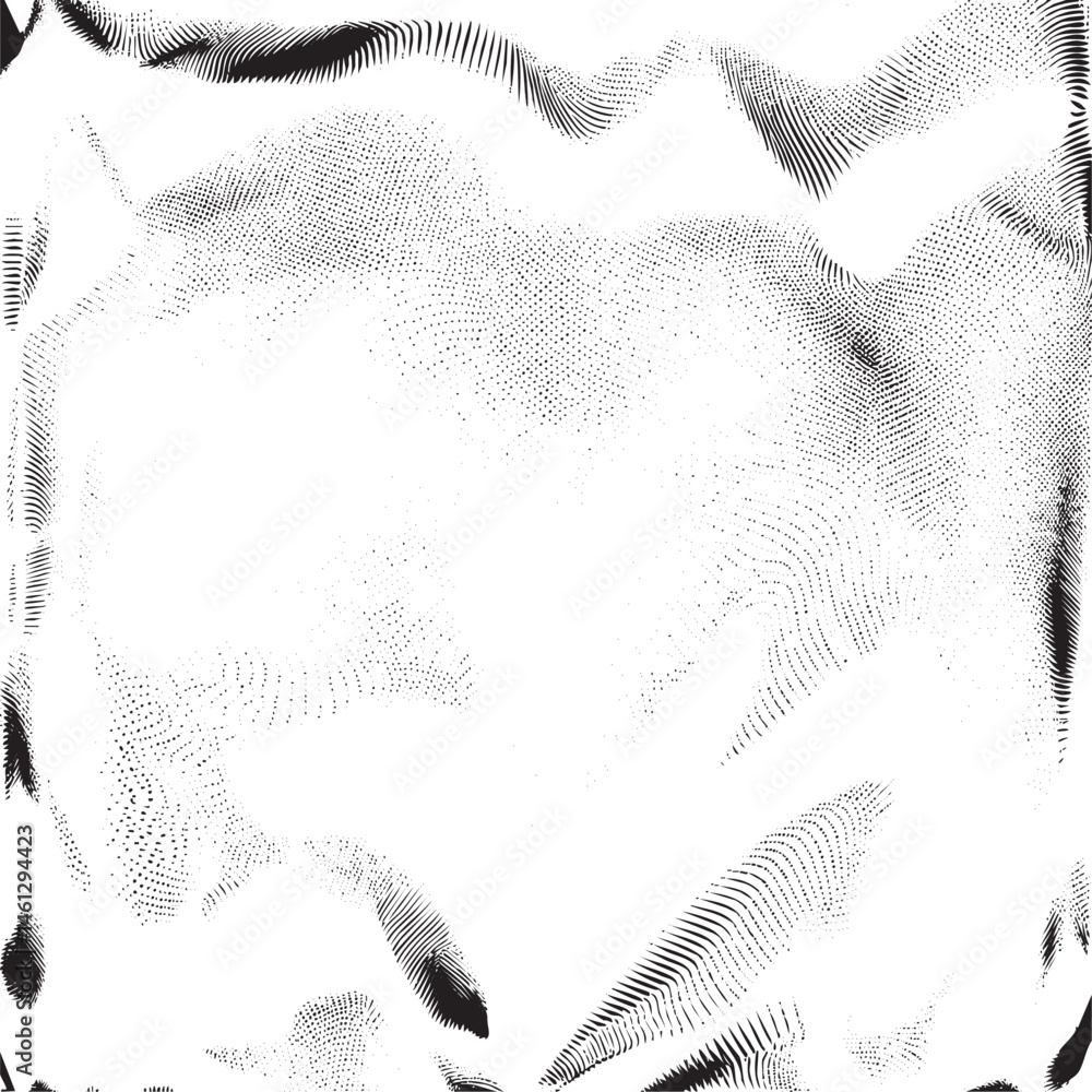 Poster abstract white and black lines create a dynamic undulating