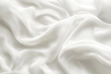Obraz premium Elegant folds of white fabric texture.