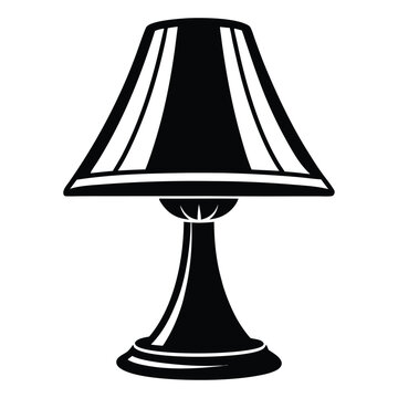 recommend clip art: Black desk lamp isolated on white street lamps collection Old street lamp black silhouette