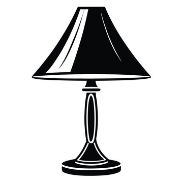 recommend clip art: Black desk lamp isolated on white street lamps collection Old street lamp black silhouette