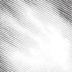 A dynamic diagonal of black and white dots creates a striking visual effect.