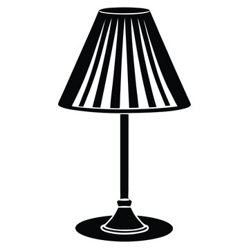 recommend clip art: Black desk lamp isolated on white street lamps collection Old street lamp black silhouette