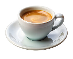 cup of cappuccino isolated on white background. PNG Transparent.