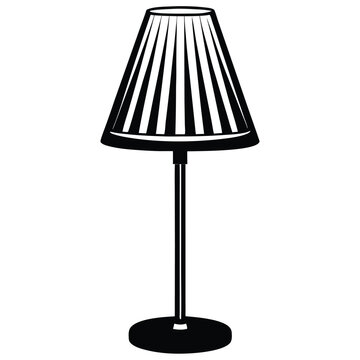 recommend clip art: Black desk lamp isolated on white street lamps collection Old street lamp black silhouette