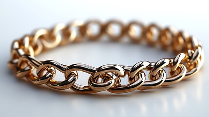 Obraz premium Golden Chain Jewelry Fashionable Luxury Ornament Shiny Elegant Closeup High Resolution Images