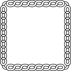 Elegant black and white geometric border frame design