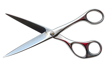 Cut out medical scissors with stainless steel blades, high quality image for medical equipment catalogs, pharmacy visuals and patient care information, intricate details and crystal clear finish