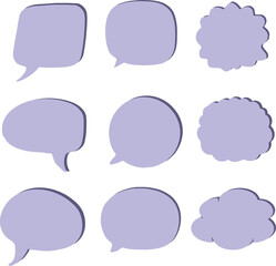 set of speech bubbles